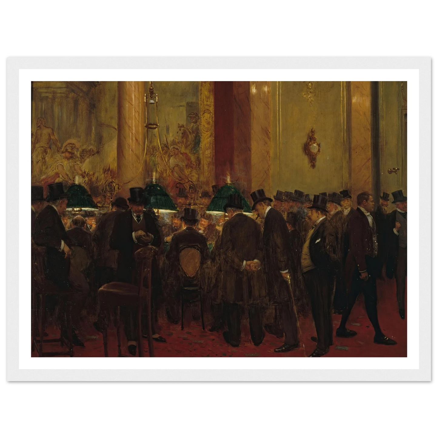 Au cercle (1908) Art Print | Jean Beraud - Framed Poster - 30x40 cm / 12x16″ - Black frame