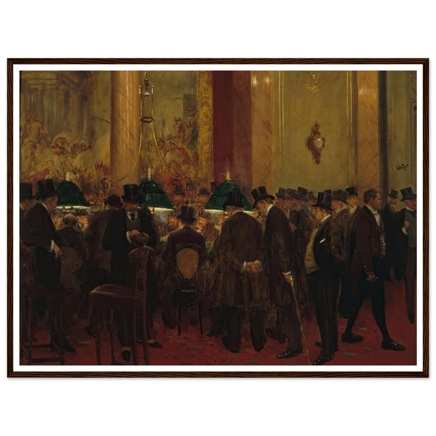 Au cercle (1908) Art Print | Jean Beraud - Framed Poster - 30x40 cm / 12x16″ - Black frame