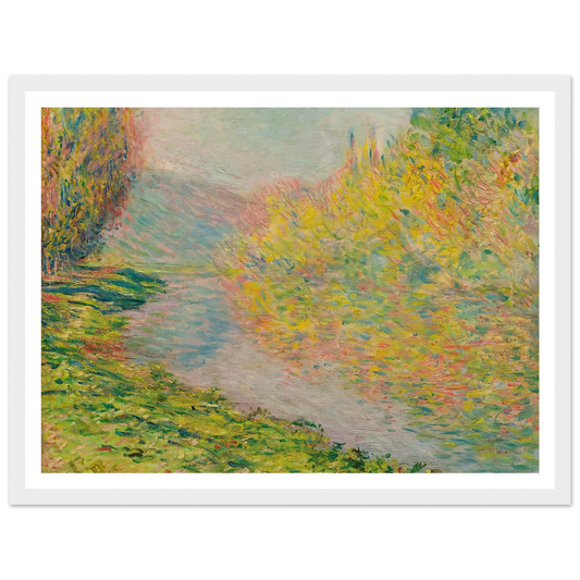 Automne À Jeufosse (1884) Art Print | Claude Monet - Framed Poster - 30x40 cm / 12x16″ - Black frame