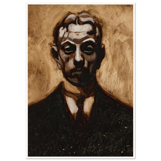 Autoportrait Art Print | Leon Spilliaert - Framed Poster - 30x40 cm / 12x16″ - Black frame