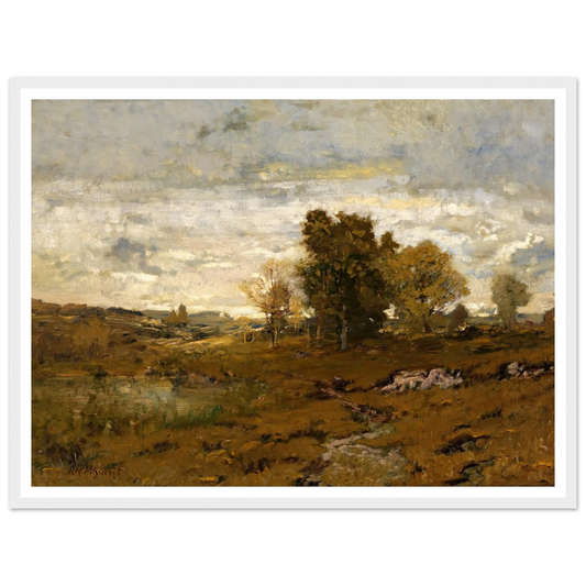 Autumn At Arkville Art Print | Alexander Helwig Wyant - Framed Poster - 30x40 cm / 12x16″ - Black frame