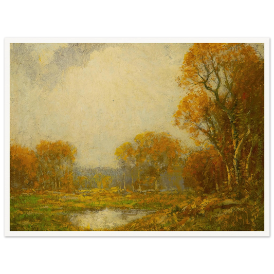 Autumn’s Pond Art Print | Julian Onderdonk - Framed Poster - 30x40 cm / 12x16″ - Black frame