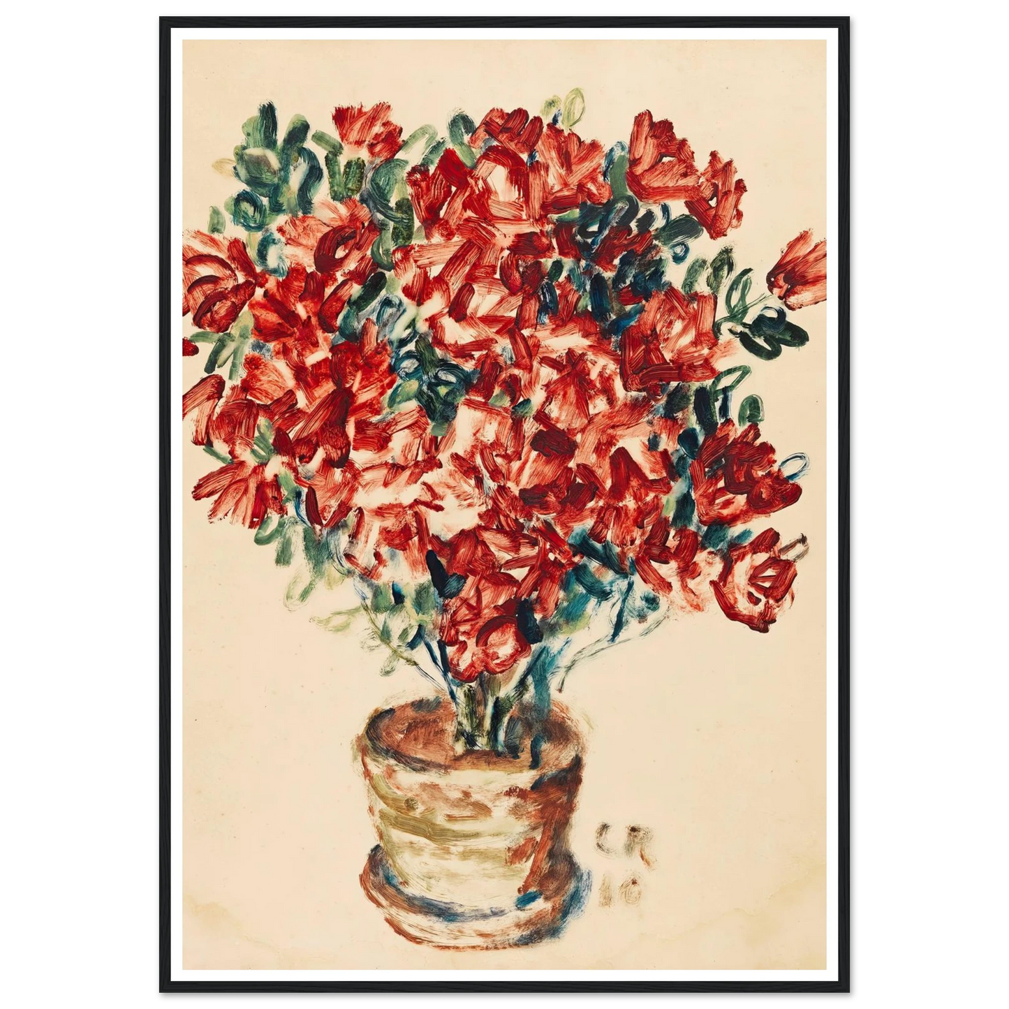 Azalee (1910) Art Print | Christian Rohlfs - Framed Poster - 30x40 cm / 12x16″ - Black frame