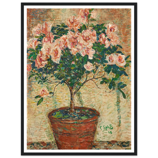 Azaleen-Stämmchen (1902) Art Print | Christian Rohlfs - Framed Poster - 30x40 cm / 12x16″ - Black frame