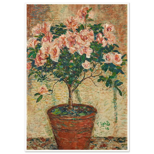 Azaleen-Stämmchen (1902) Art Print | Christian Rohlfs - Framed Poster - 30x40 cm / 12x16″ - Black frame