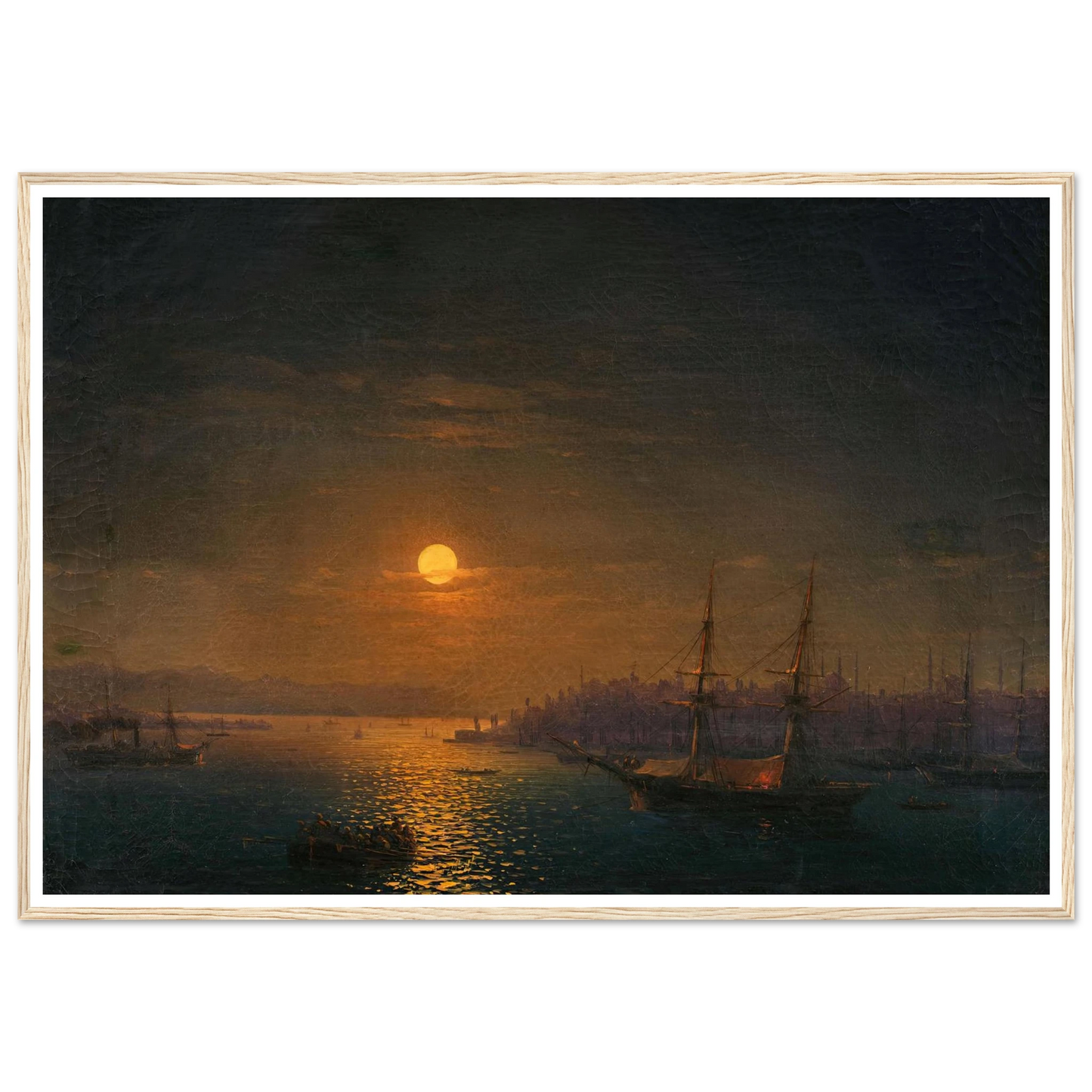 Istanbul; The Golden Horn in the moonlight (1868) Art Print | Ivan Konstantinovich Aivazovsky-Quipham Collections