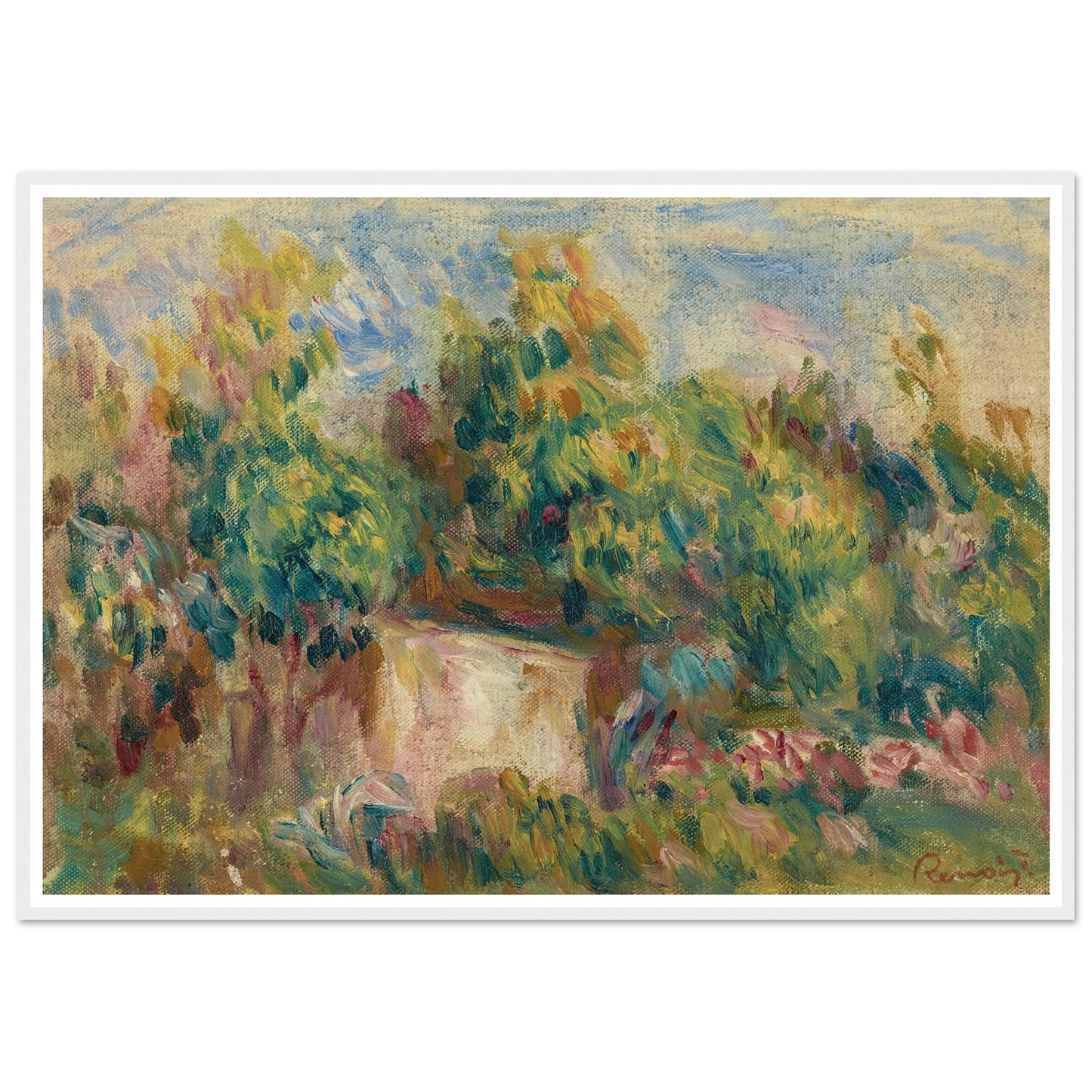 Cabanon près des Colettes (1916) Art Print | Pierre Auguste Renoir-Quipham Collections
