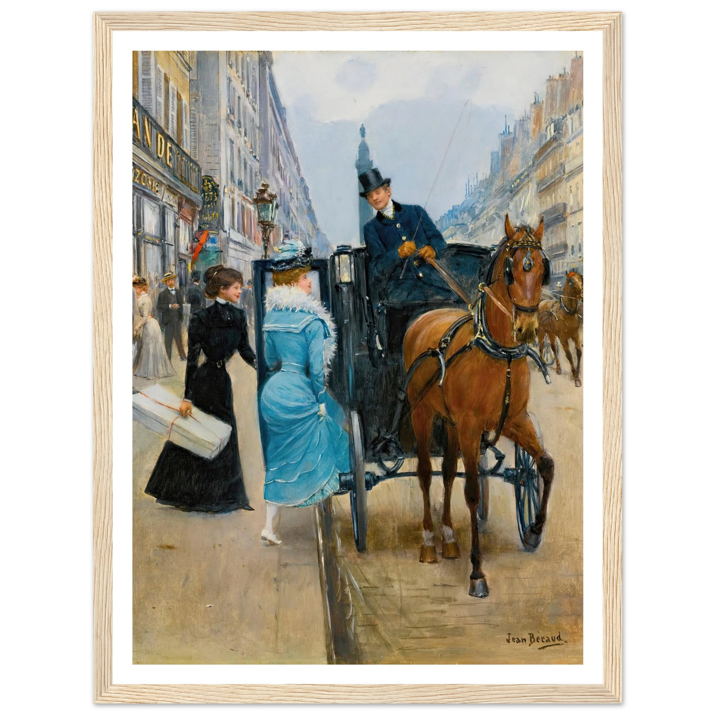 Courses Rue De La Paix Art Print | Jean Beraud-Quipham Collections