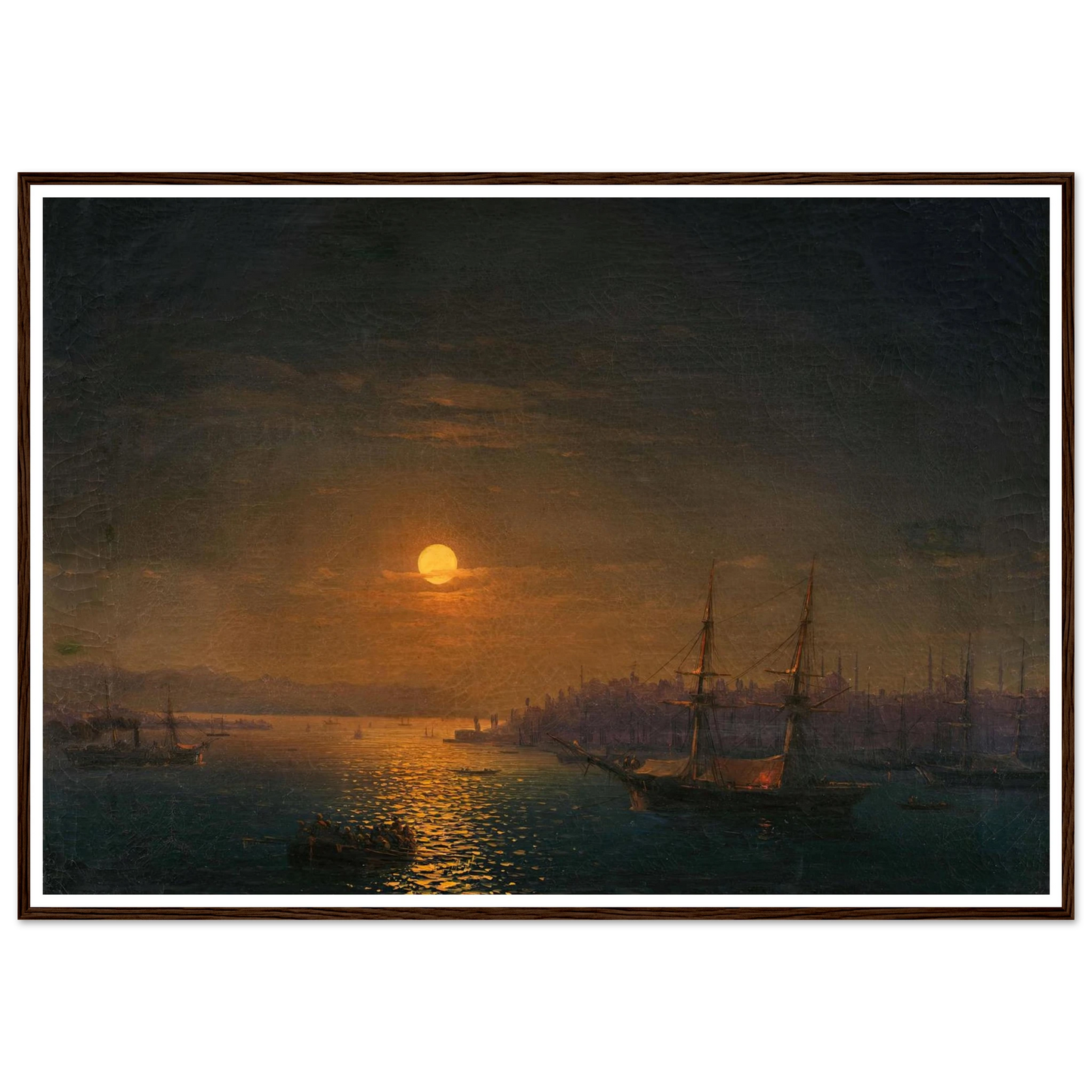 Istanbul; The Golden Horn in the moonlight (1868) Art Print | Ivan Konstantinovich Aivazovsky-Quipham Collections