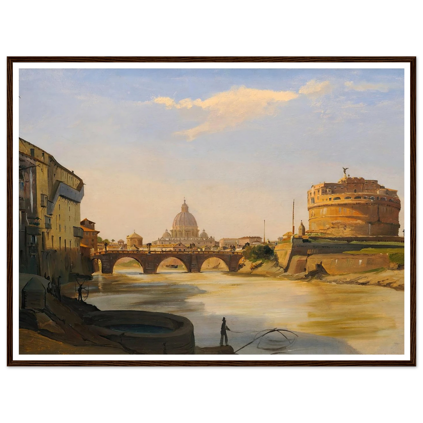 View Of The Castel Sant’angelo, Rome Art Print | Ippolito Caffi-Quipham Collections