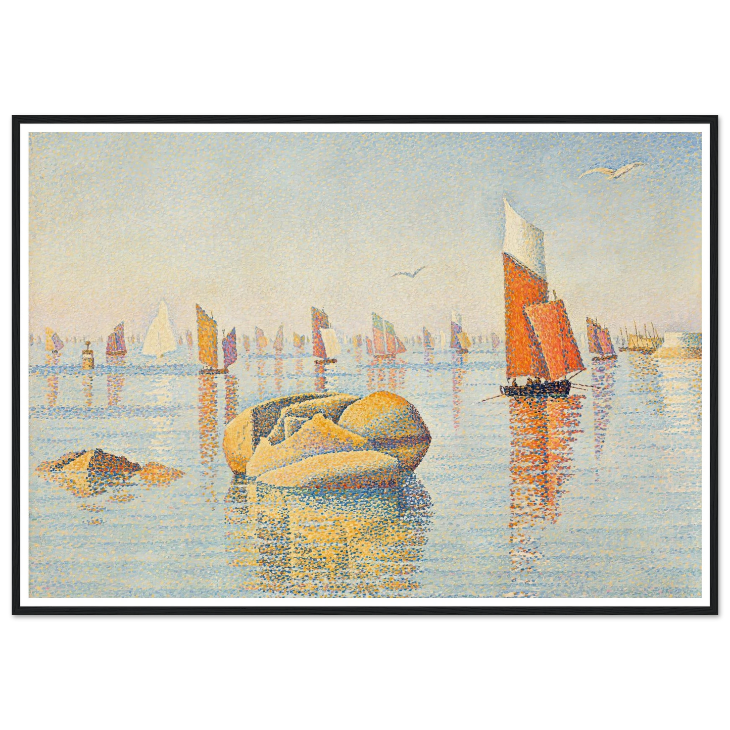 Concarneau, calme du matin (1891) Art Print | Paul Signac-Quipham Collections