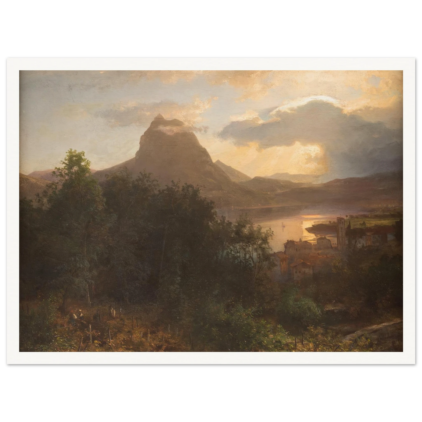 Grape harvest in the evening Art Print | Oswald Achenbach-Quipham Collections