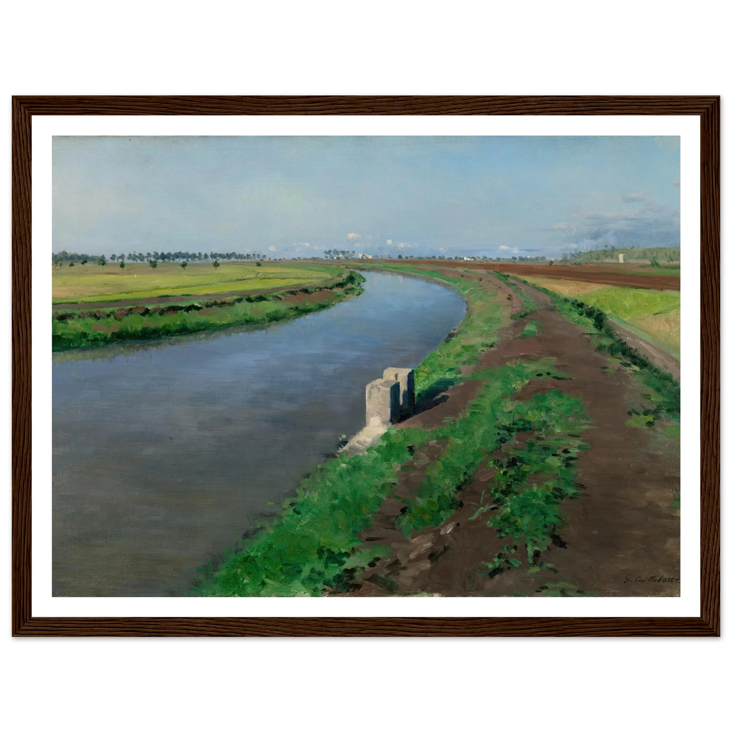 Banks of a Canal, near Naples (c.1872) Art Print | Gustave Caillebotte-Quipham Collections