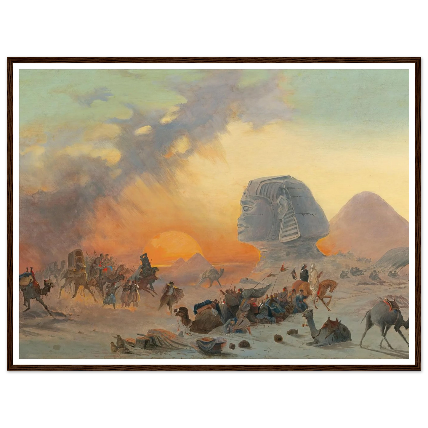 A Caravan In The Desert In A Simoom Art Print | Ippolito Caffi-Quipham Collections