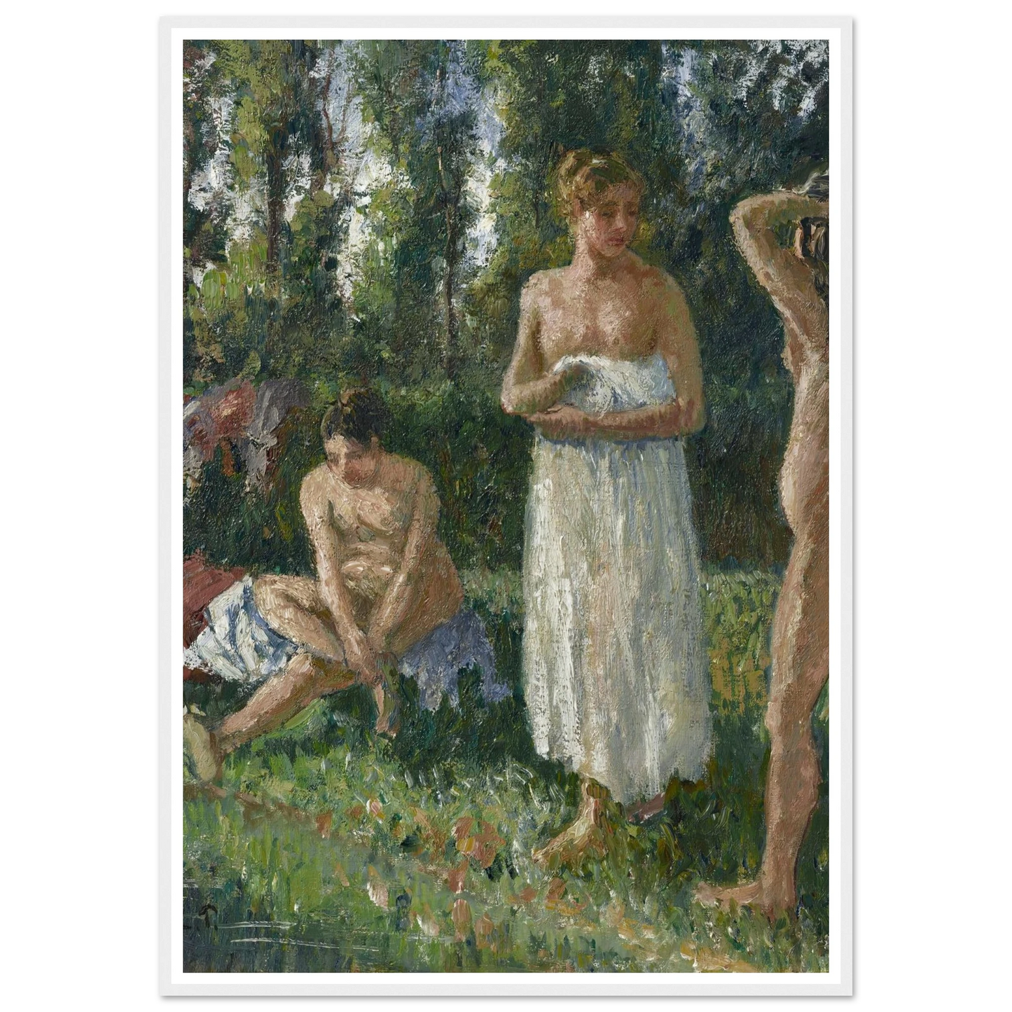 Baigneuses (circa 1895) Art Print | Camille Pissarro-Quipham Collections