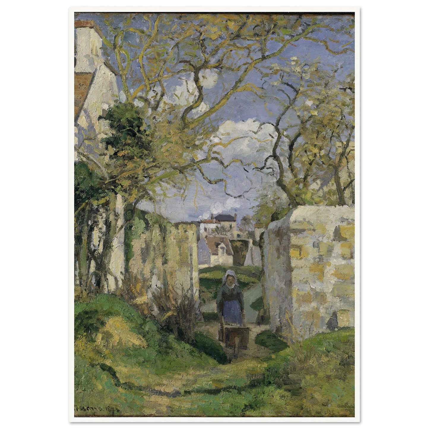Landscape from Pontoise (1874) Art Print | Camille Pissarro-Quipham Collections