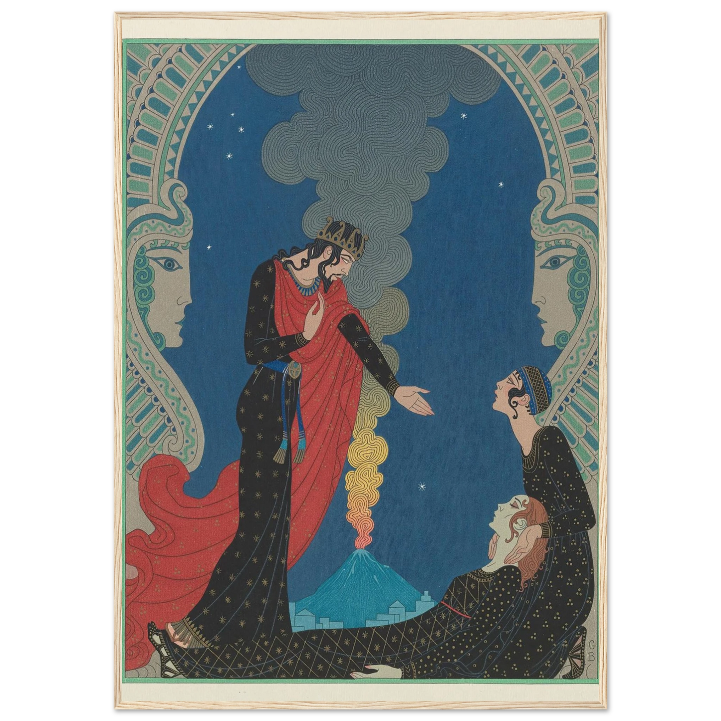 Empedocles and Panthea (1929) Art Print | George Barbier-Quipham Collections