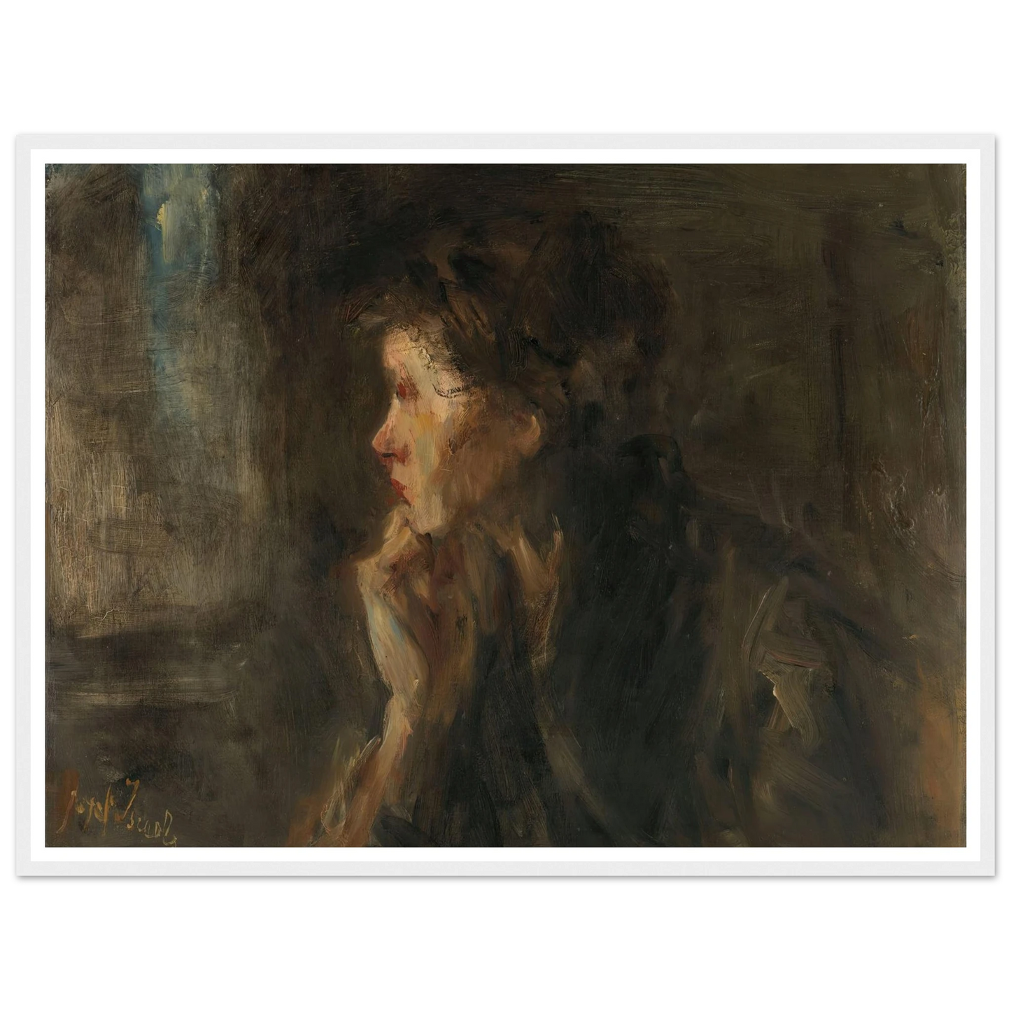 ‘Meditation’ (1896) Art Print | Jozef Israels-Quipham Collections
