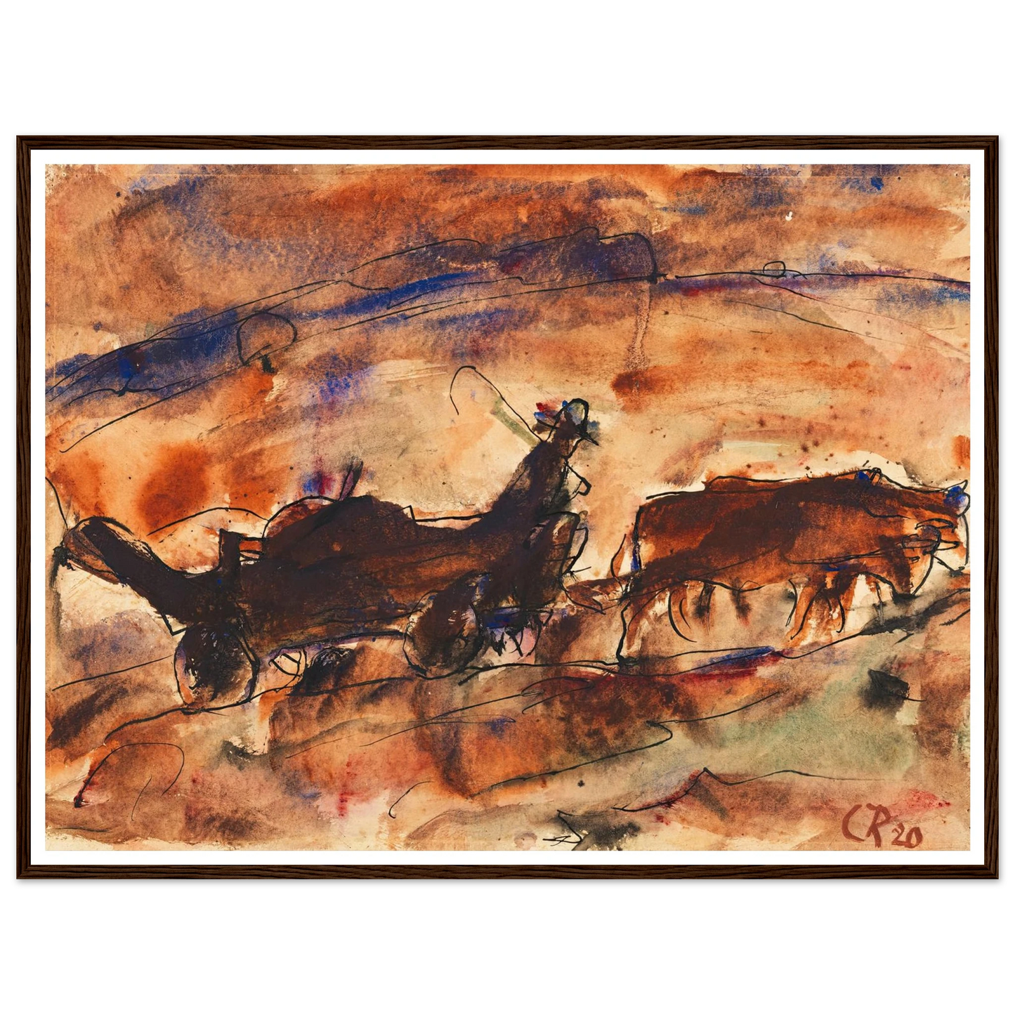 Ochsenfuhrwerk (1920) Art Print | Christian Rohlfs-Quipham Collections