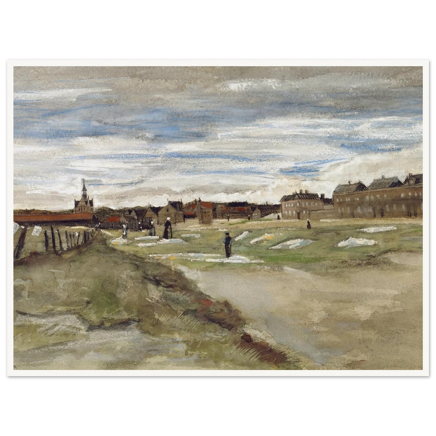 Bleachery at Scheveningen (1882) Art Print | Vincent van Gogh-Quipham Collections