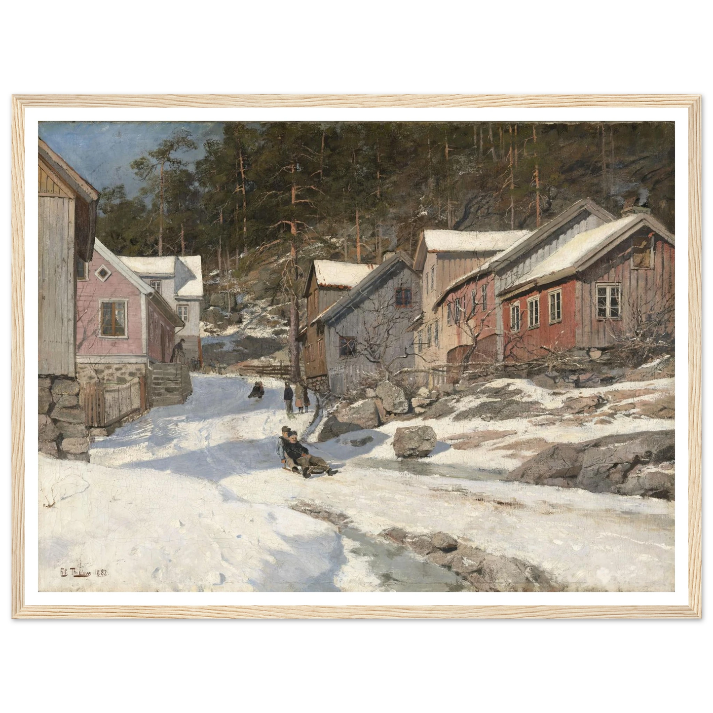 Street in Kragerø (1882) Art Print | Frits Thaulow-Quipham Collections