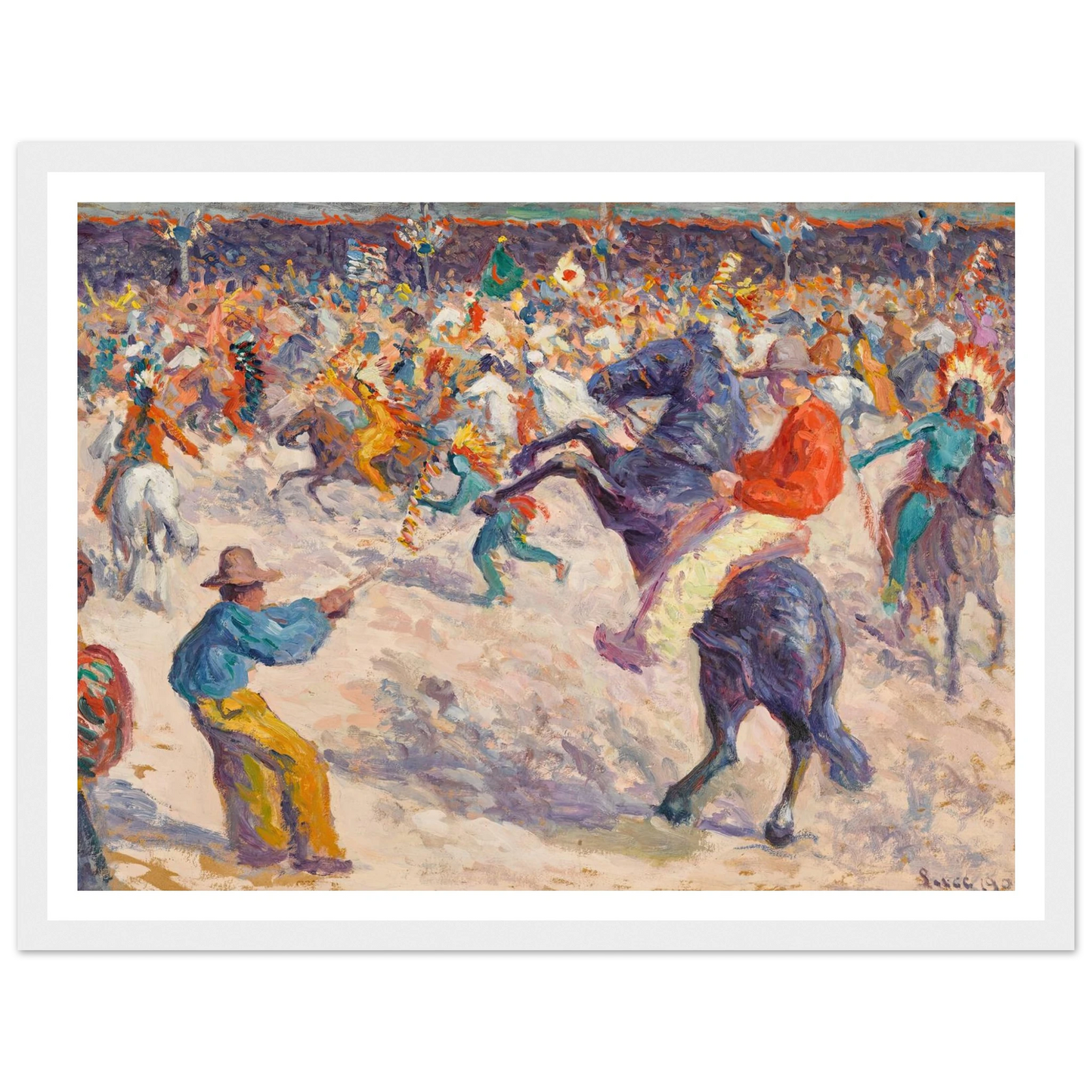 Buffalo Bill, le lasso (1906) Art Print | Maximilien Luce-Quipham Collections