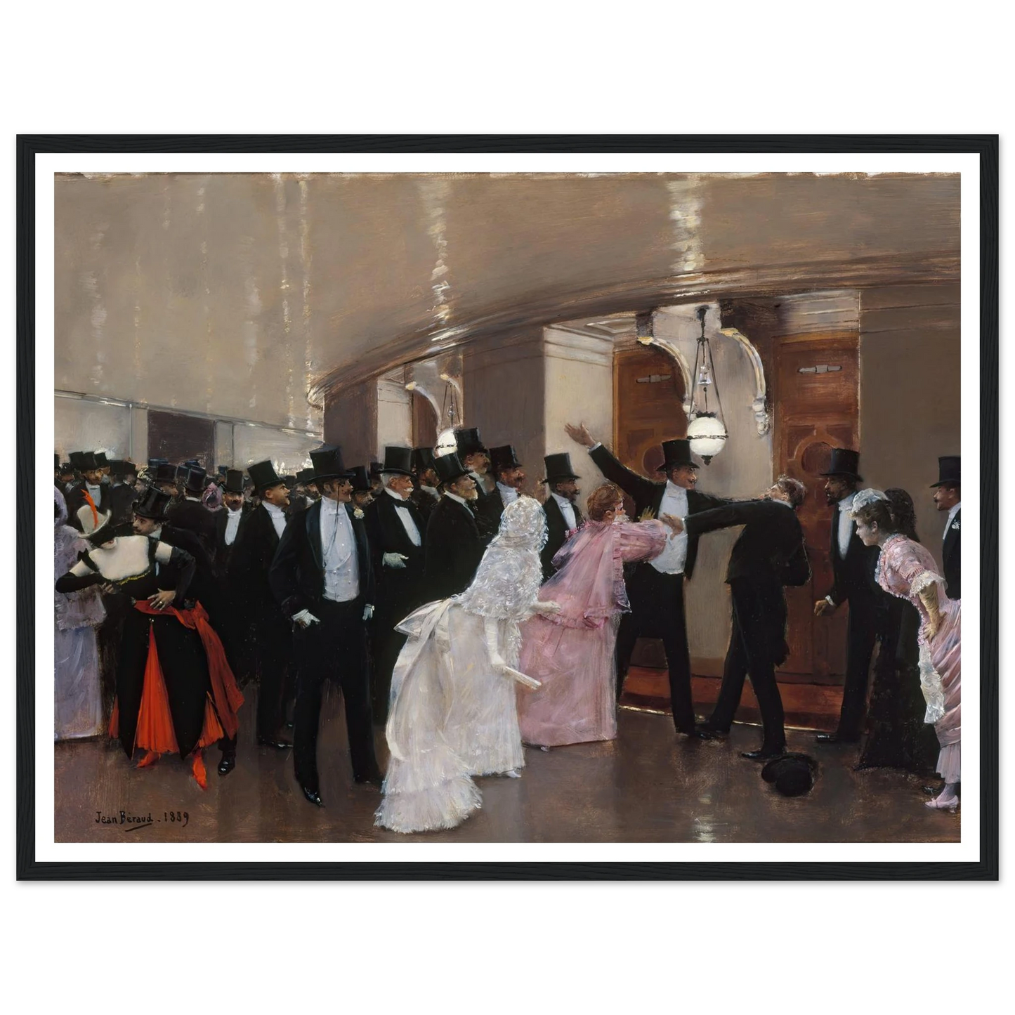 Altercation dans les couloirs de l’Opéra (1889) Art Print | Jean Beraud-Quipham Collections