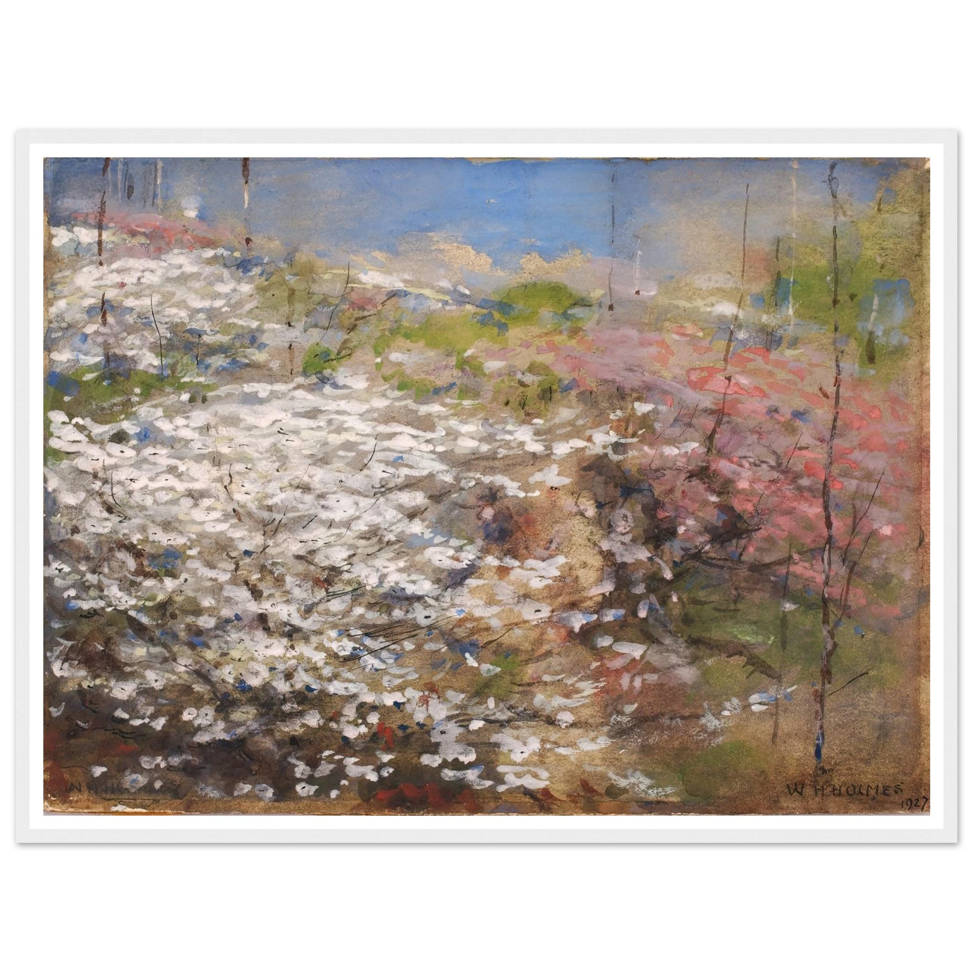 Field Of Blossoms (1927) Art Print | William Henry Holmes-Quipham Collections