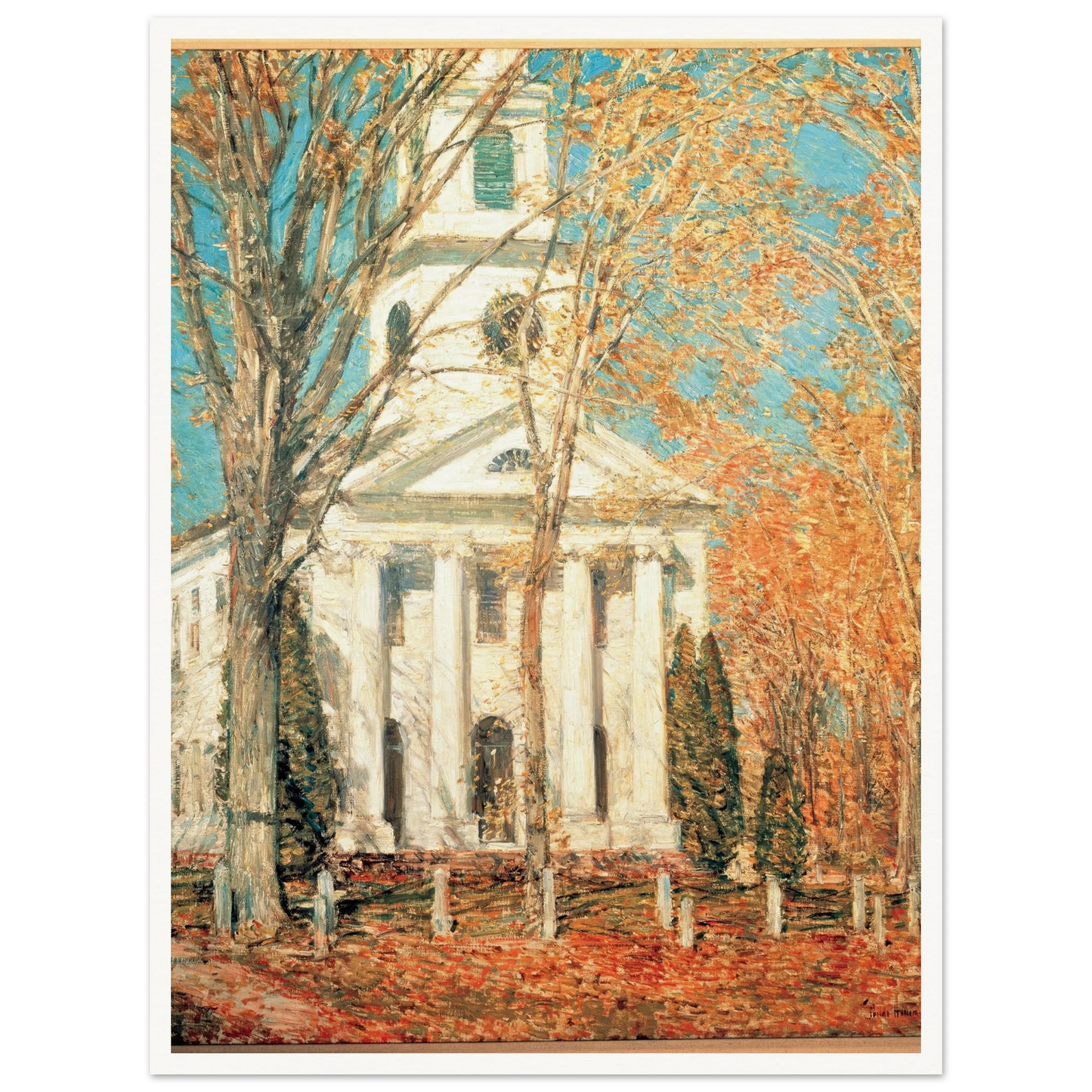 Church at Old Lyme, Connecticut (1905) Art Print | Childe Hassam-Quipham Collections