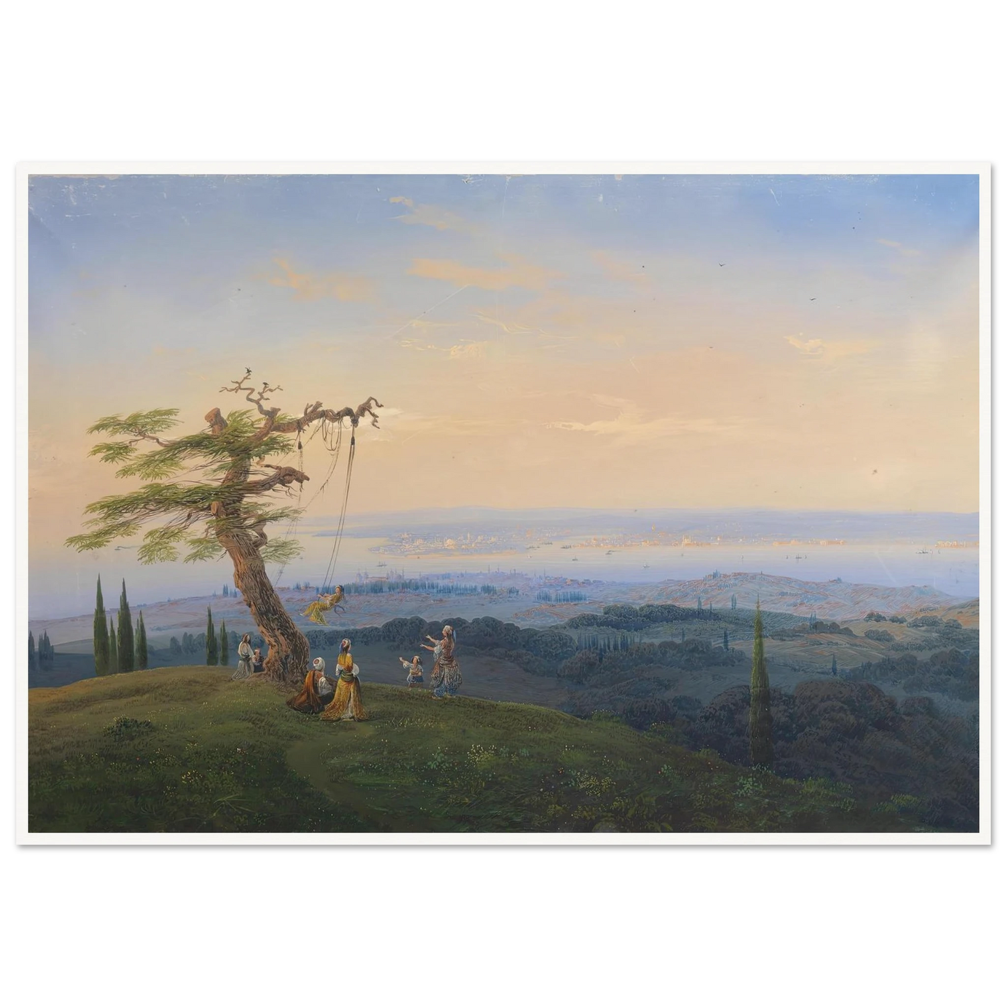 Abendliches Vergnügen vor den Toren Konstantinopels Art Print | Carlo Bossoli-Quipham Collections