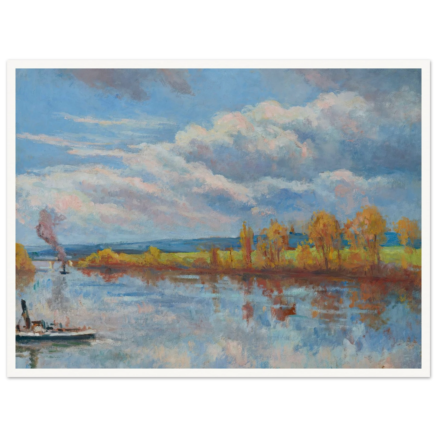 Bords de Seine à Guernes Art Print | Maximilien Luce-Quipham Collections