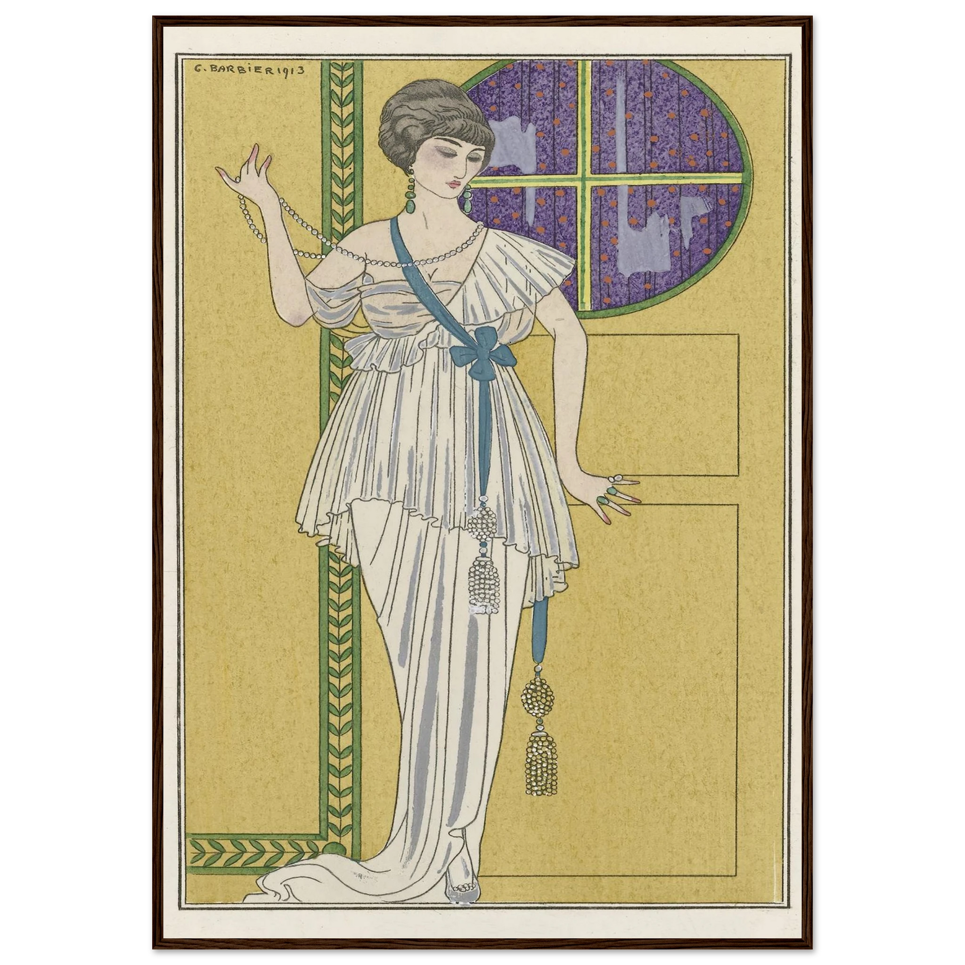 Grande robe du soir (1913) Art Print | George Barbier-Quipham Collections