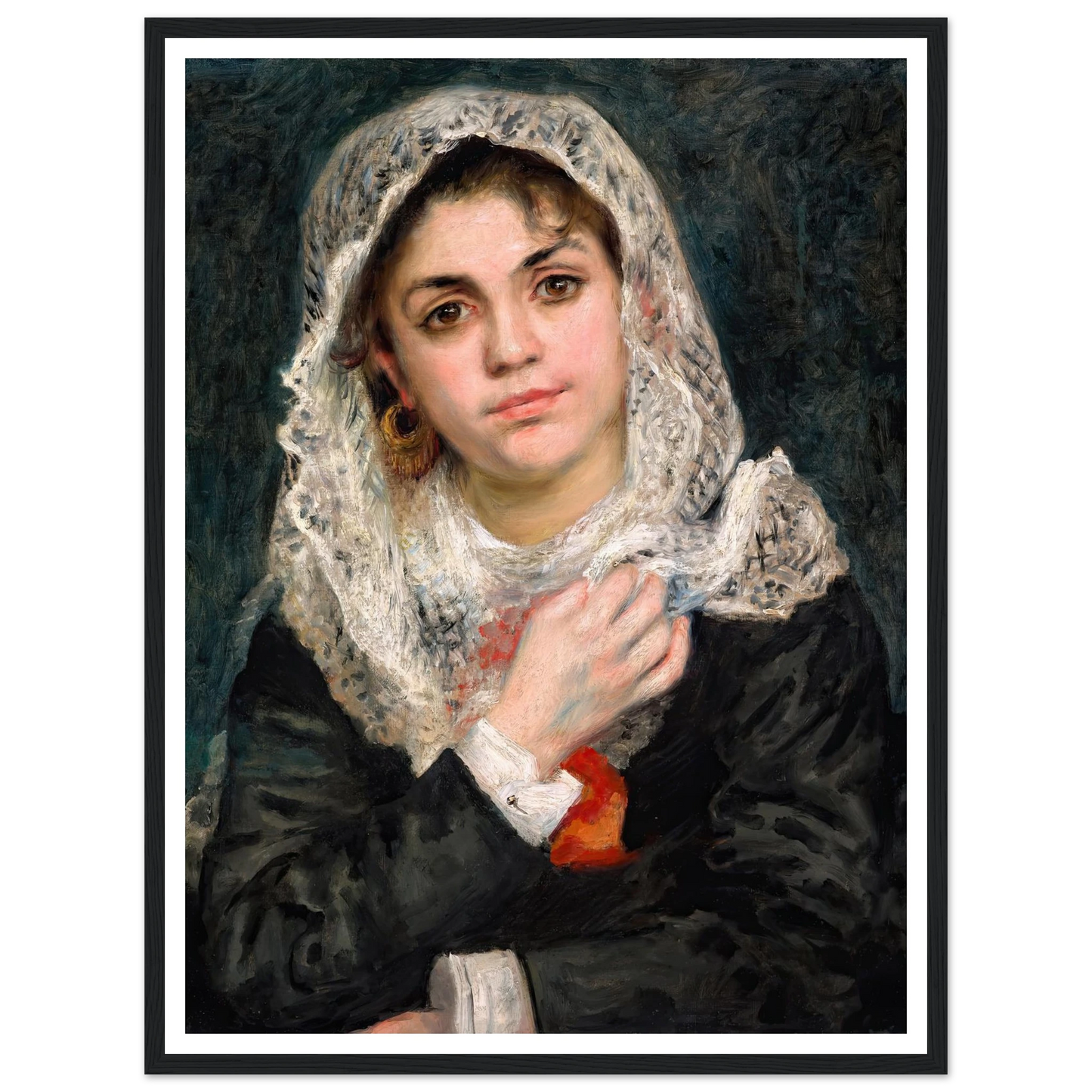 Lise in a White Shawl (c. 1872) Art Print | Pierre Auguste Renoir-Quipham Collections