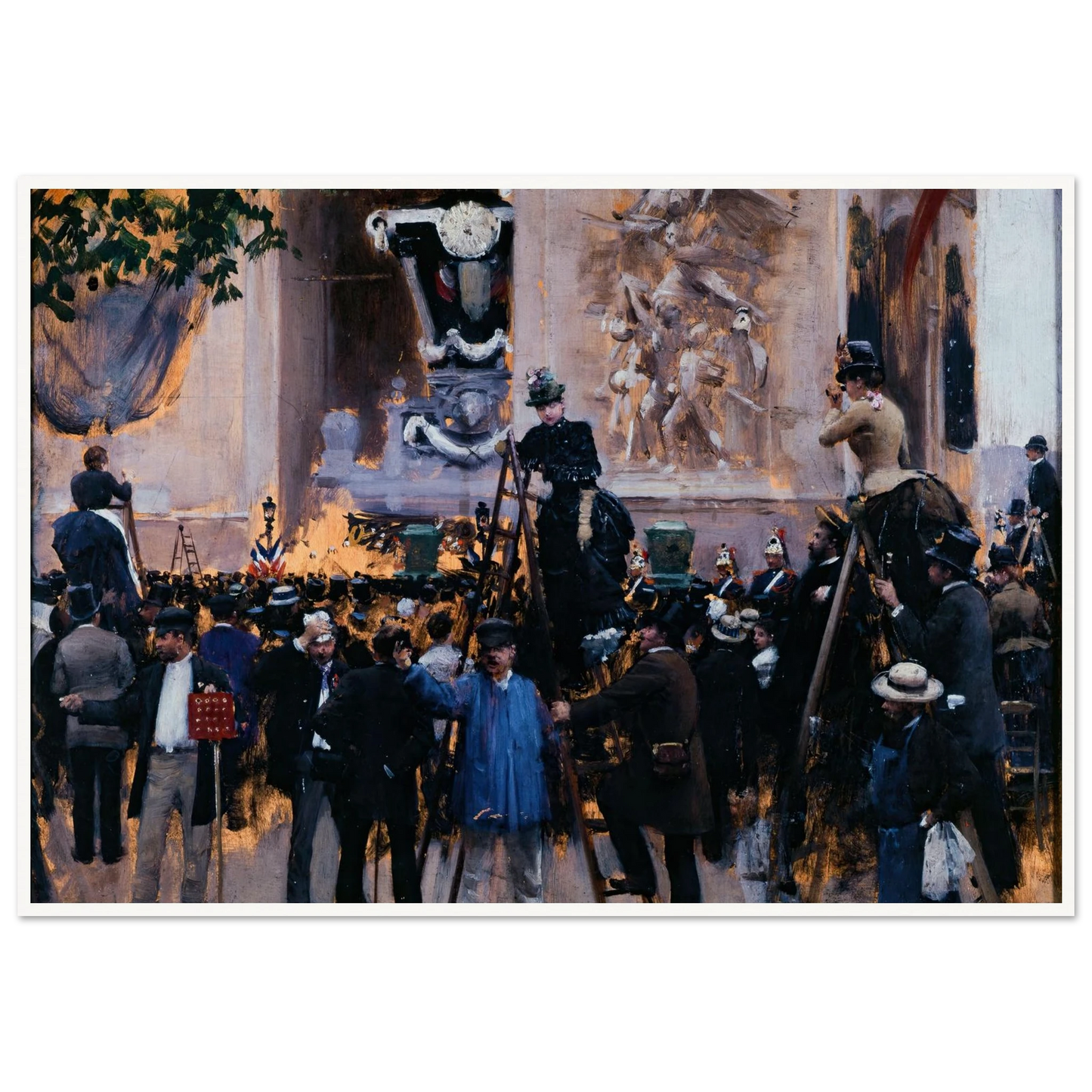 Les funérailles de Victor Hugo, place de l’Étoile (1er juin 1885) (1885) Art Print | Jean Beraud-Quipham Collections