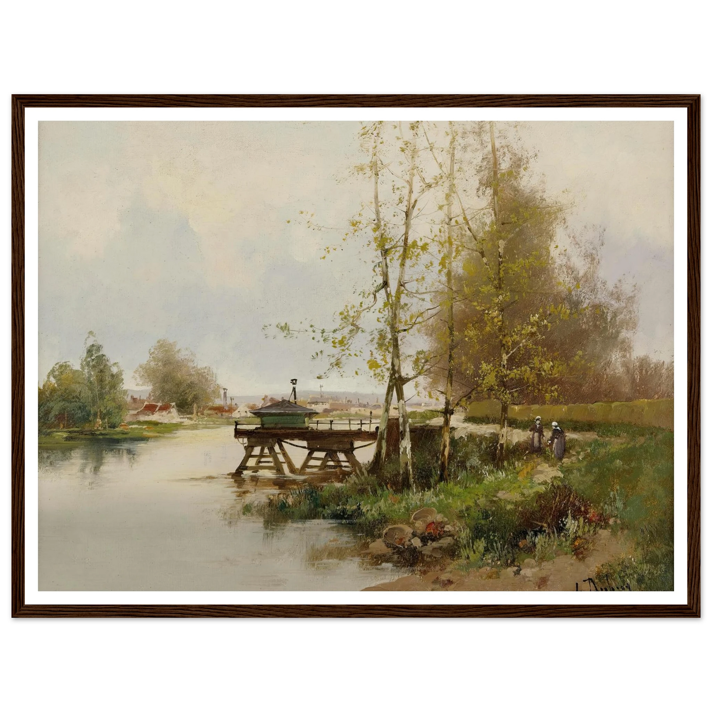 The Pond At The Edge Of The Village Art Print | Eugene Galien Laloue-Quipham Collections