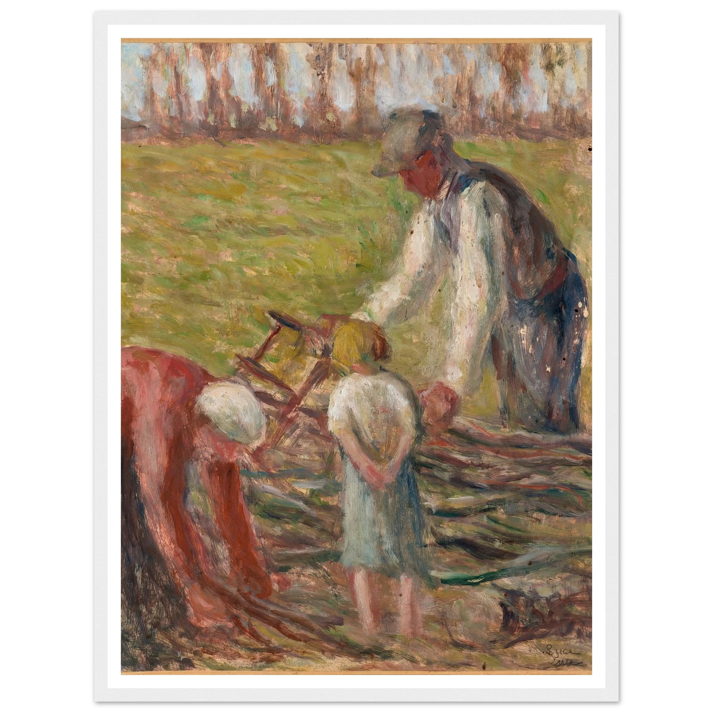 Le scieur de fagots (1935) Art Print | Maximilien Luce-Quipham Collections
