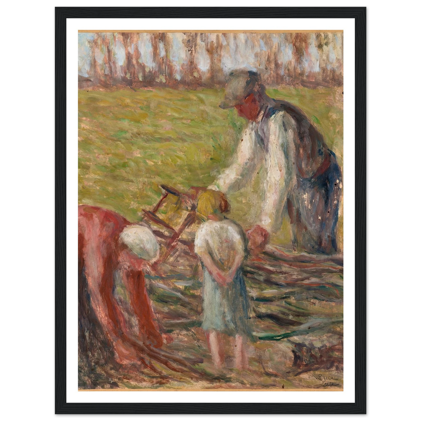 Le scieur de fagots (1935) Art Print | Maximilien Luce-Quipham Collections