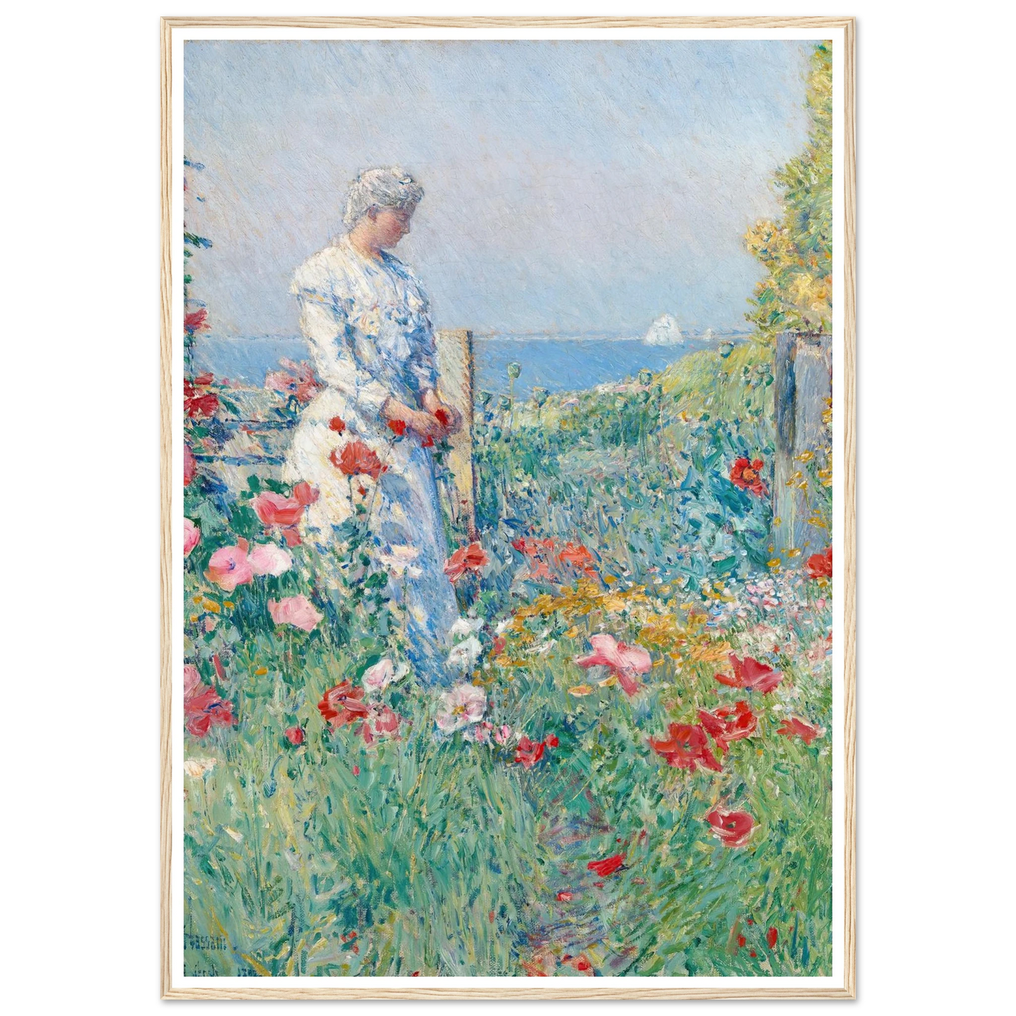 In the Garden (Celia Thaxter in Her Garden) (1892) Art Print | Childe Hassam-Quipham Collections