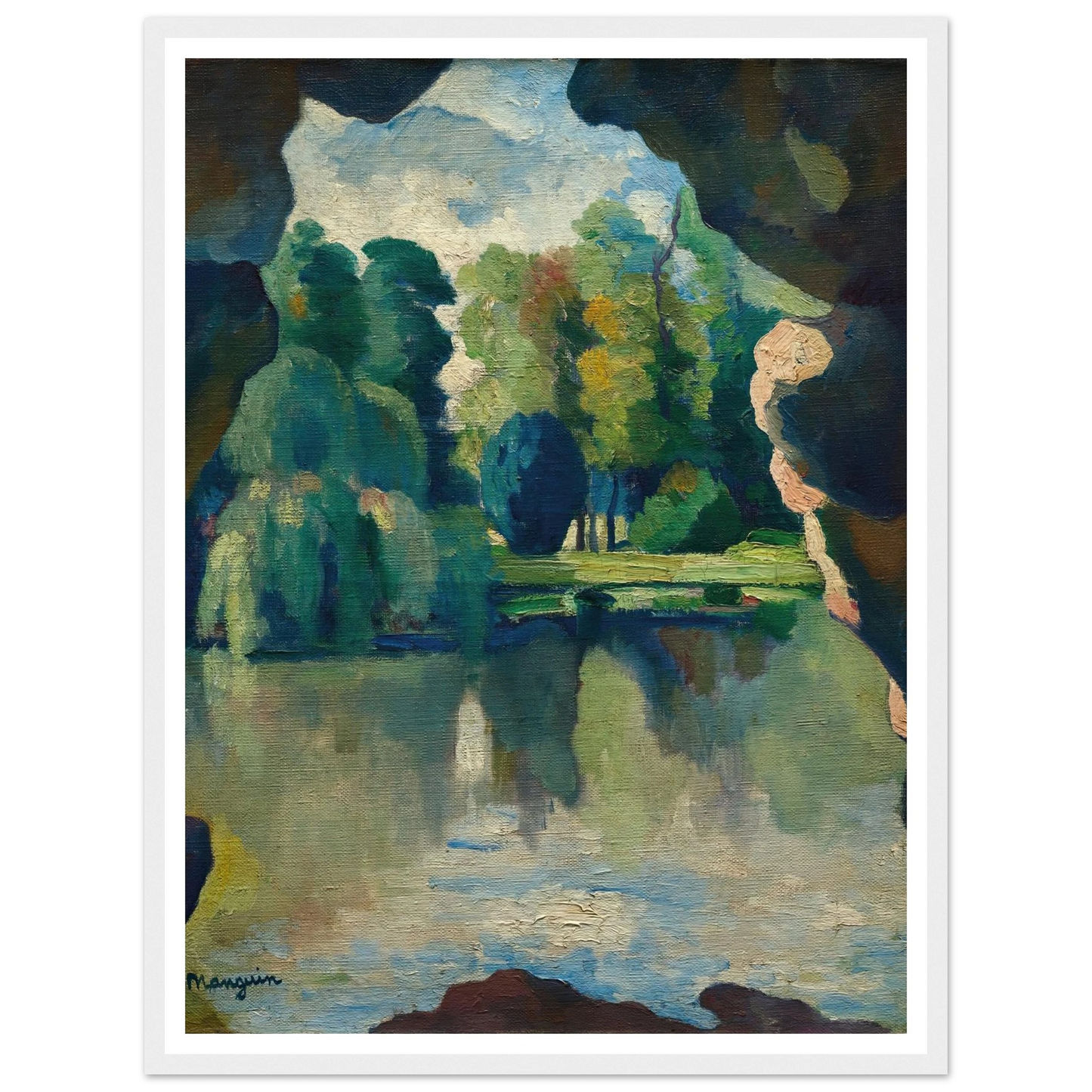 Le Lac de Bagatelle, Bois de Boulogne (1909) Art Print | Henri Manguin-Quipham Collections