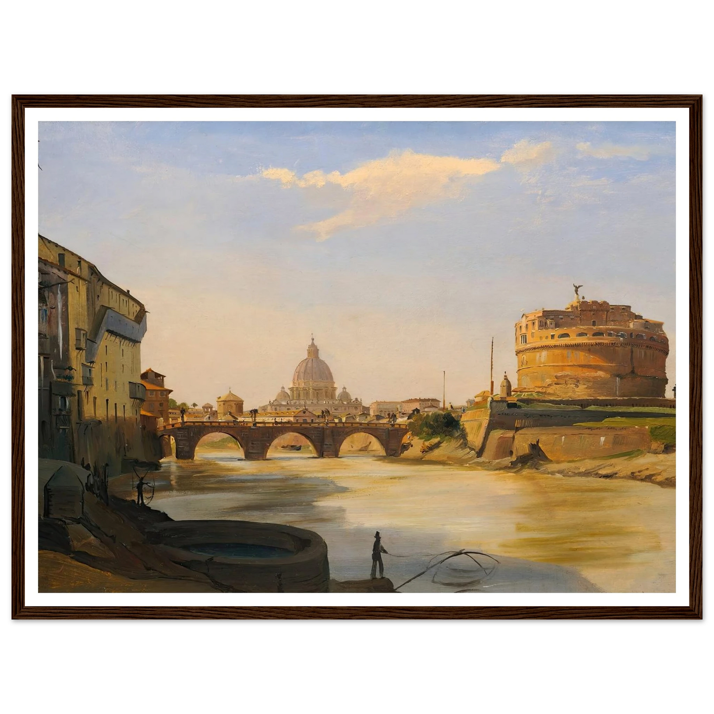 View Of The Castel Sant’angelo, Rome Art Print | Ippolito Caffi-Quipham Collections