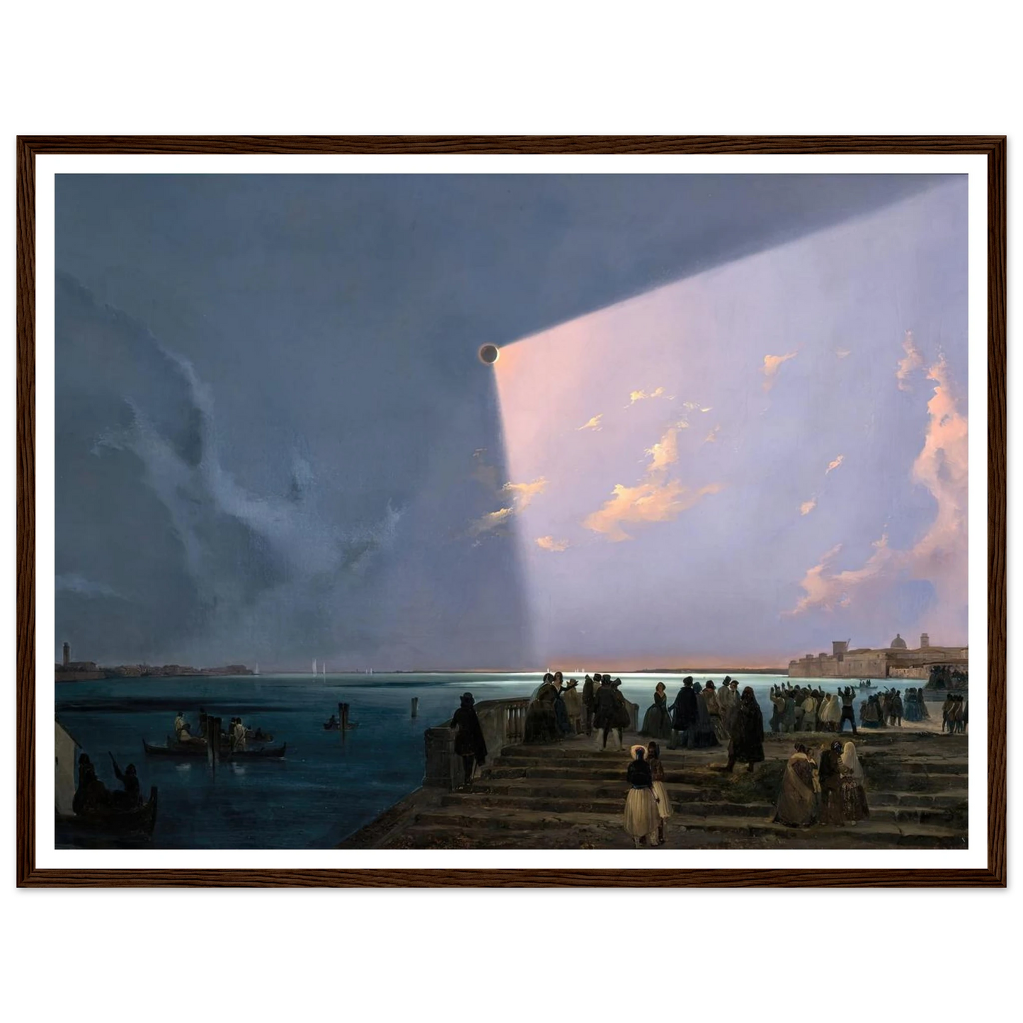 The Eclipse of the Sun in Venice, July 6, 1842 (1800s) Art Print | Ippolito Caffi-Quipham Collections