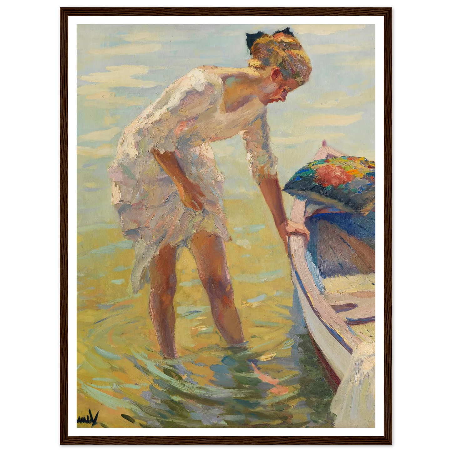 On the shore (1920) Art Print | Edward Cucue-Quipham Collections