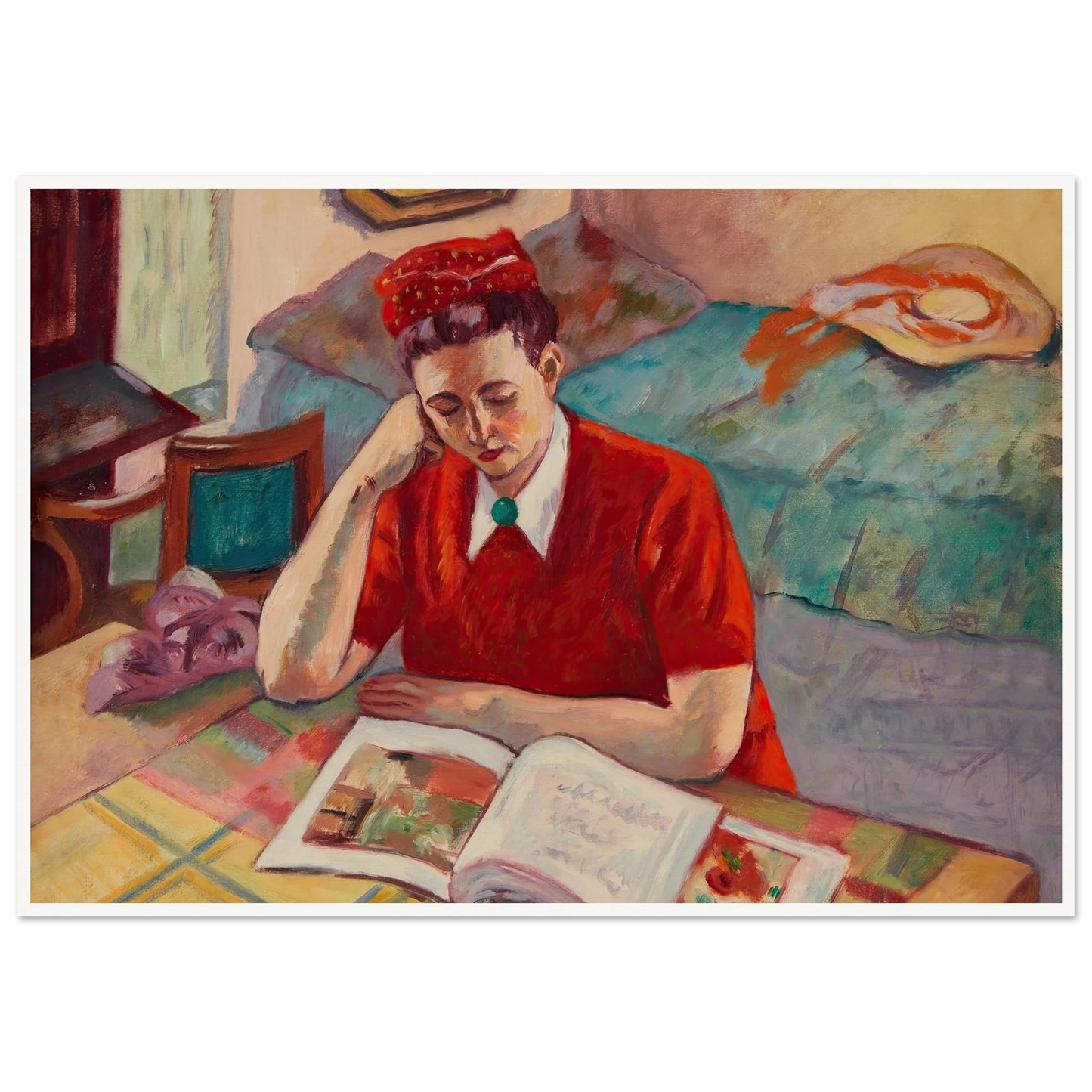 Odette au turban rouge (1947) Art Print | Henri Manguin-Quipham Collections