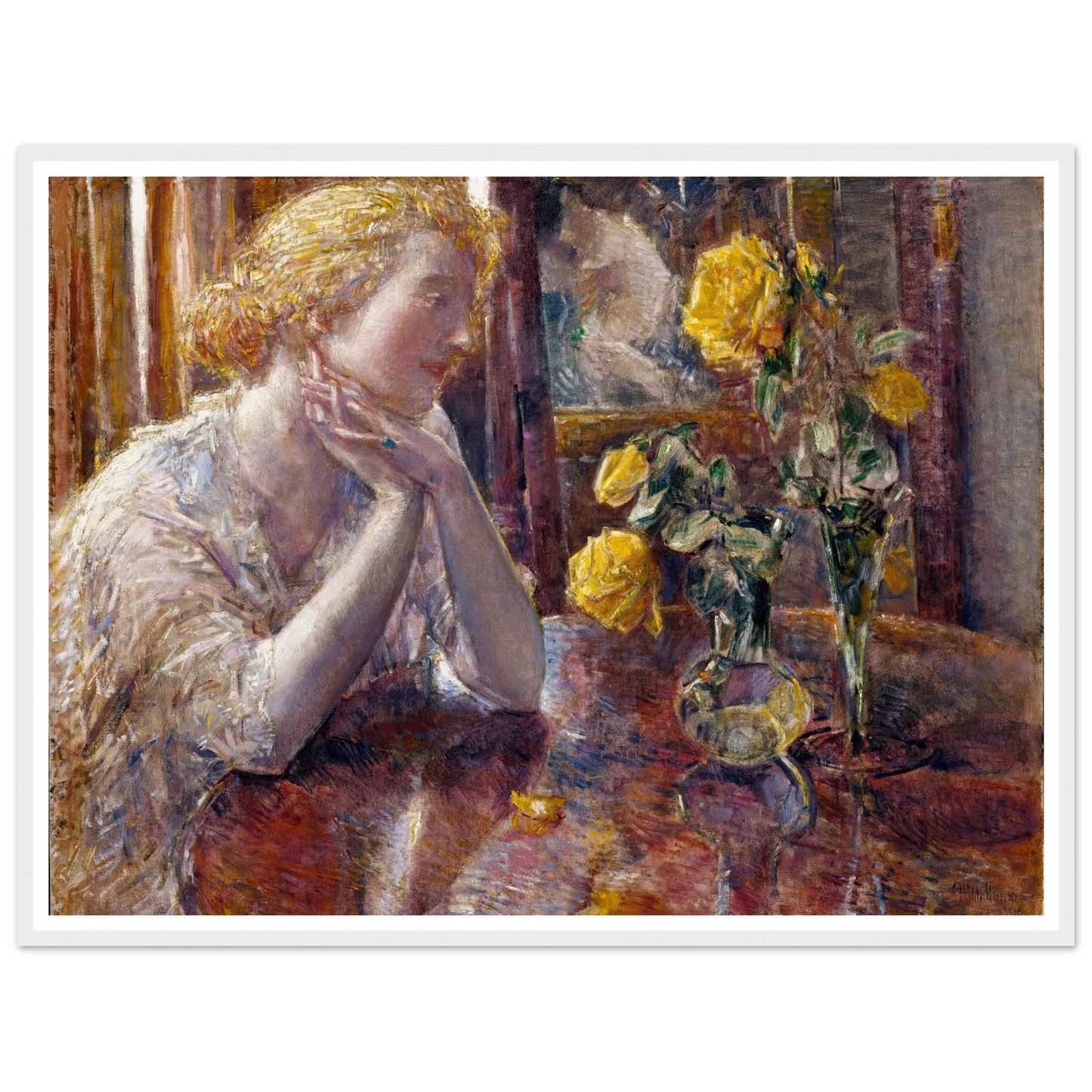 Maréchal Niel Roses (1919) Art Print | Childe Hassam-Quipham Collections