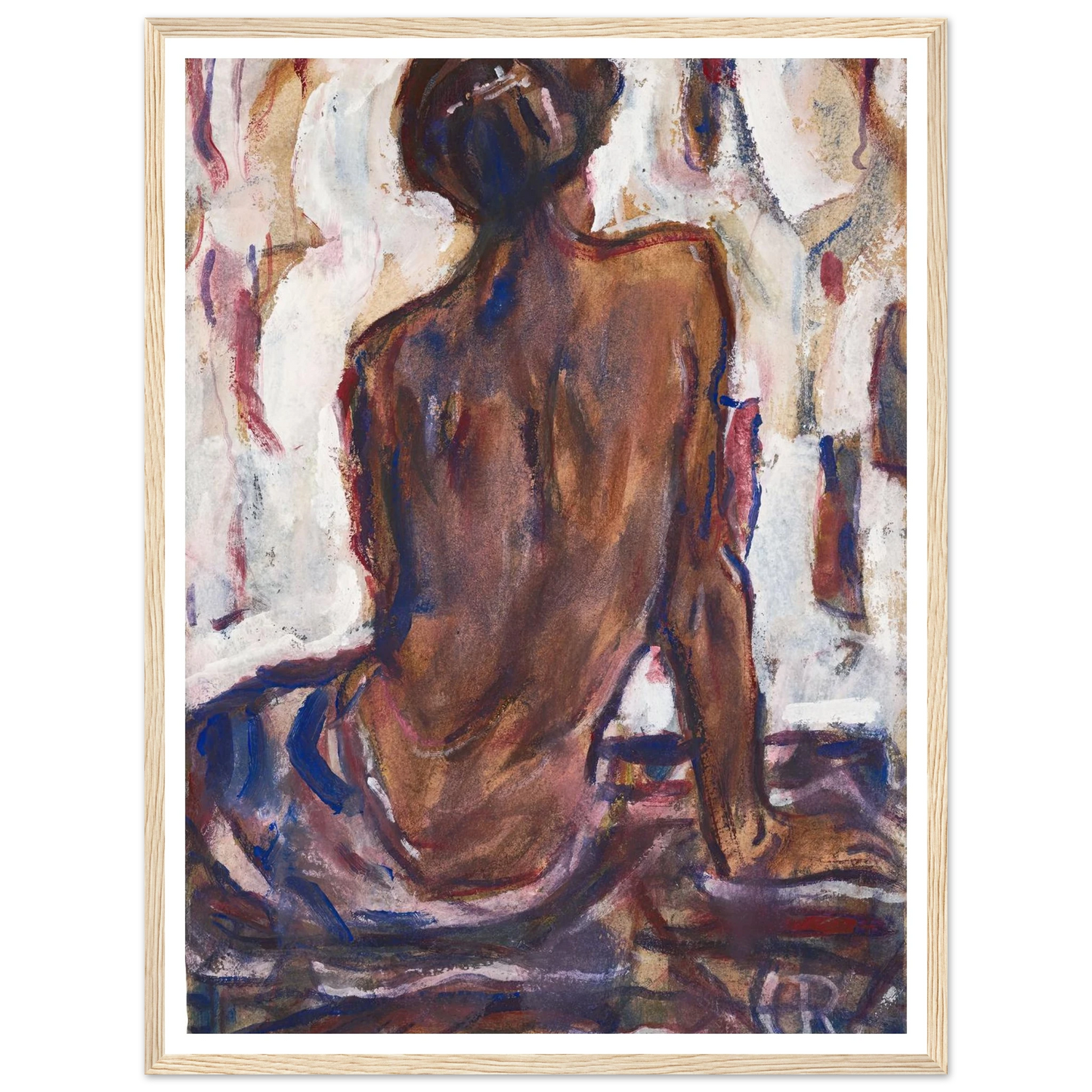 Female nude, seen from behind. Art Print | Christian Rohlfs-Quipham Collections