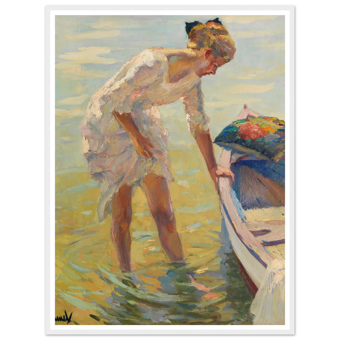 On the shore (1920) Art Print | Edward Cucue-Quipham Collections