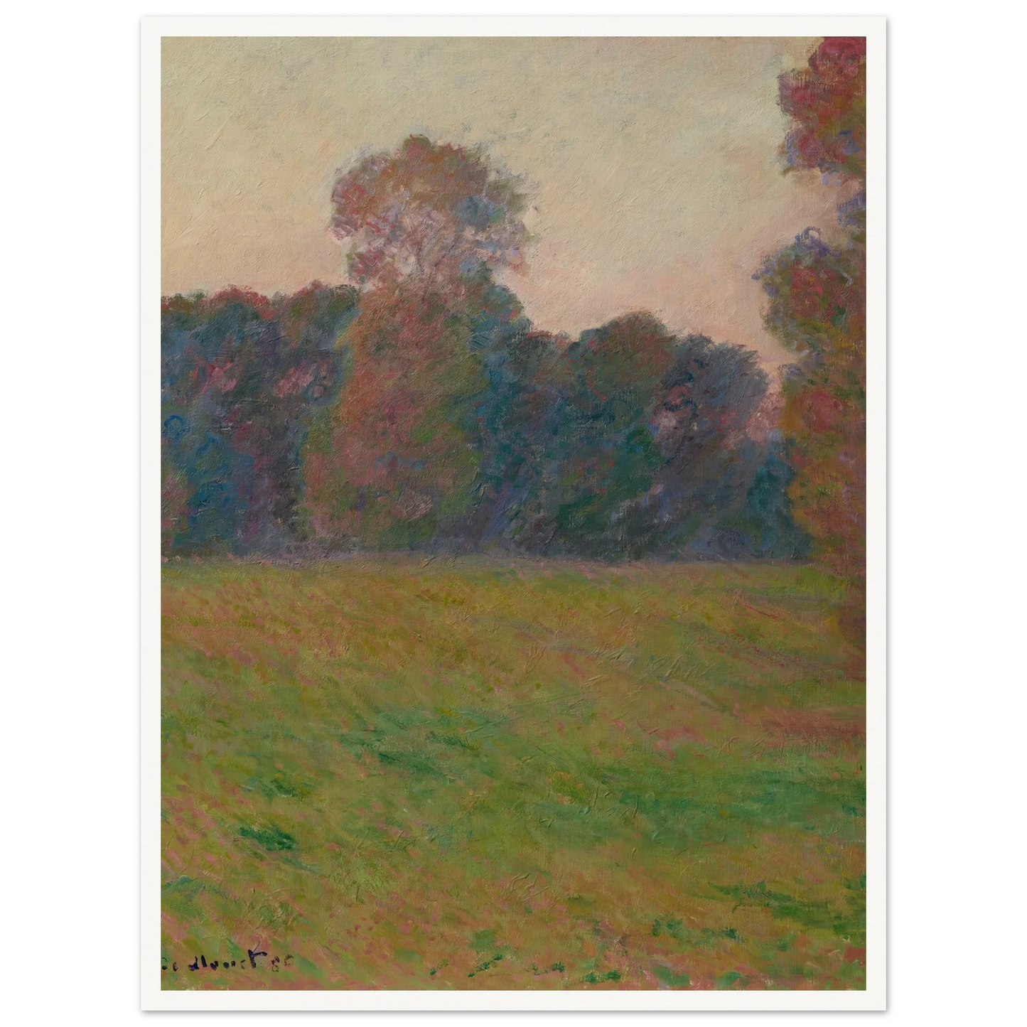 Prairie à Giverny (1886) Art Print | Claude Monet-Quipham Collections
