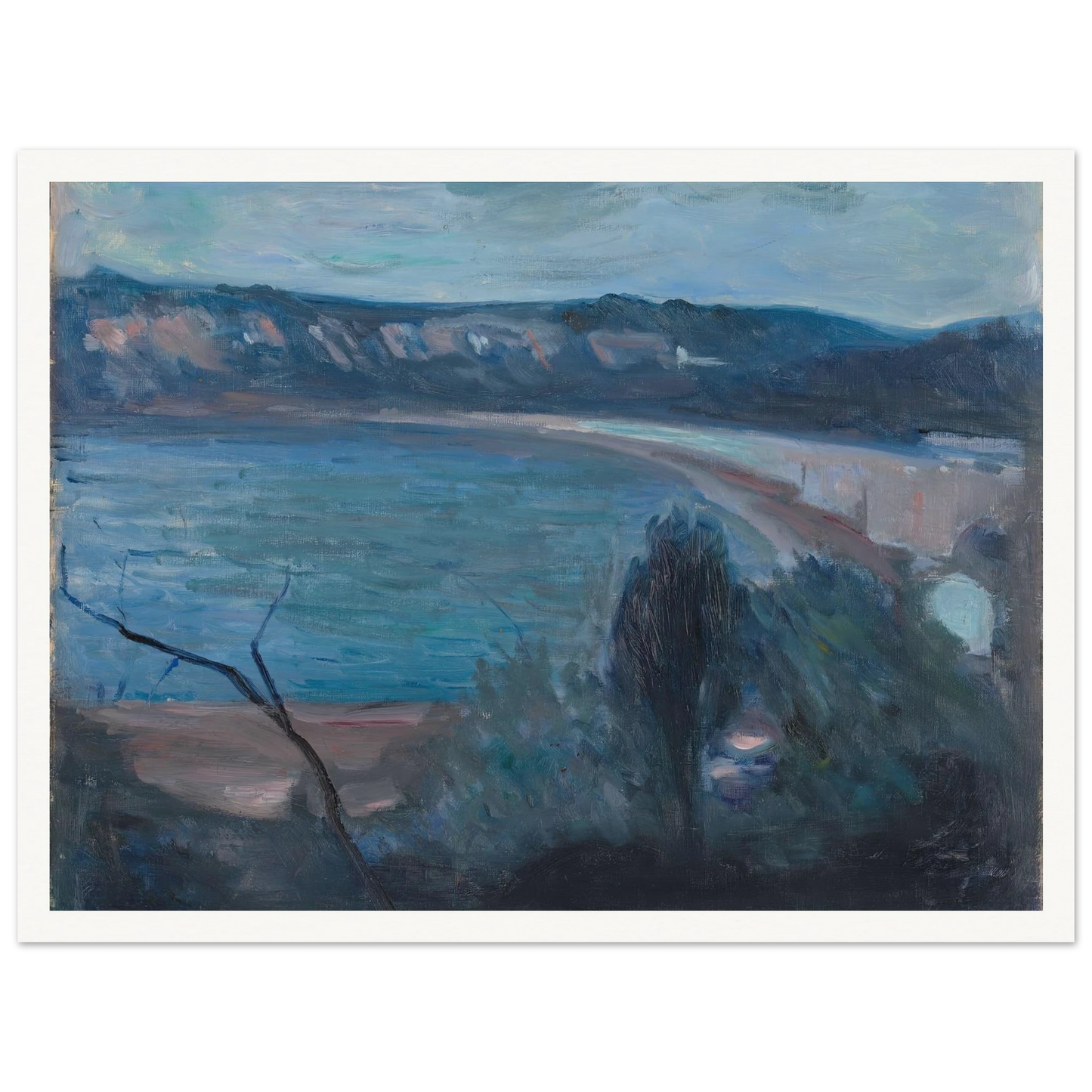 Moonlight by the Mediterranean (1891) Art Print | Edvard Munch-Quipham Collections