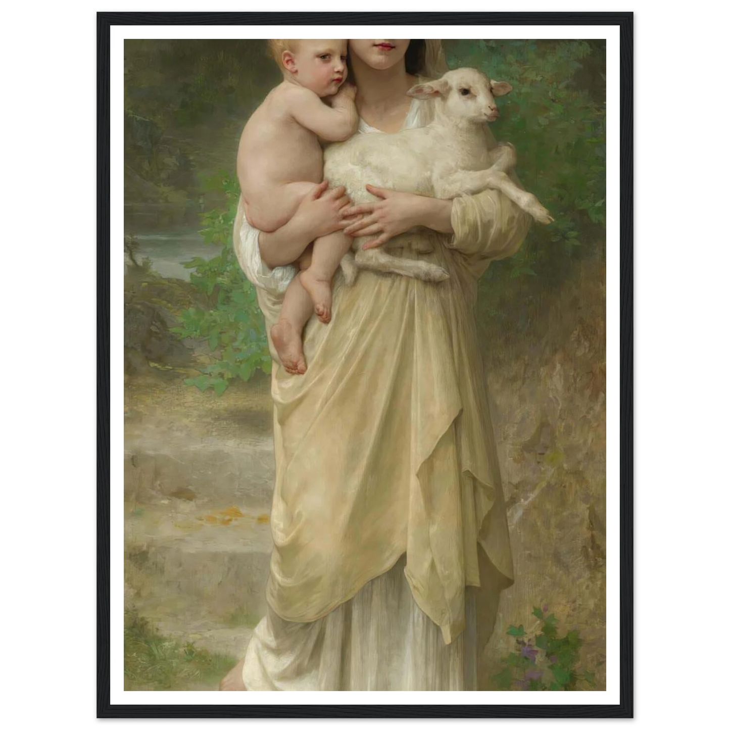 Les Agneaux (1897) Art Print | William Bouguereau-Quipham Collections