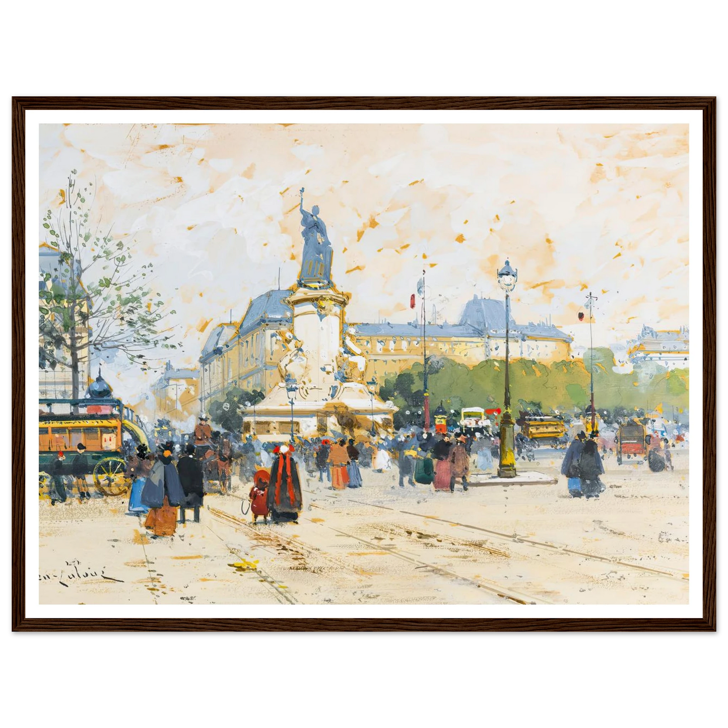 La Place De La République Art Print | Eugene Galien Laloue-Quipham Collections
